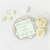 Zeitlose Blume Monogram Wedding Serviette