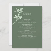 Zeitlose Blume Monogramm alle in einer Hochzeit In Einladung (Rückseite)