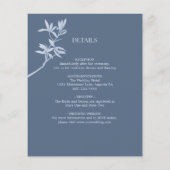 Zeitlose Blume Monogramm alle in einer Hochzeit In Flyer (Hinten)