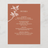Zeitlose Blume Monogramm alle in einer Hochzeit In Flyer (Hinten)