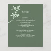 Zeitlose Blume Monogramm alle in einer Hochzeit In Flyer (Hinten)