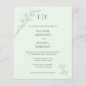 Zeitlose Blume Monogramm alle in einer Hochzeit In Flyer (Vorne)