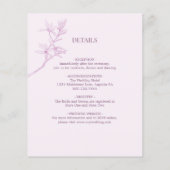 Zeitlose Blume Monogramm alle in einer Hochzeit In Flyer (Hinten)