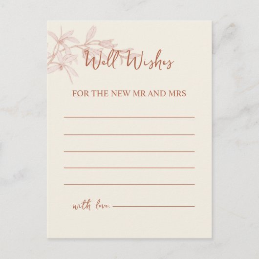 Zeitlose Blume wünscht Postkarte (Vorderseite)