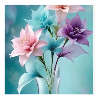 Zeitlose Blumenbeauty" Fotodruck