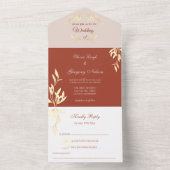 Zeitlose blumengeschichtliche Hochzeit All In One Einladung (Innen Boden)