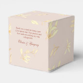 Zeitlose blumengeschichtliche Hochzeit Geschenkschachtel (Rückseite)