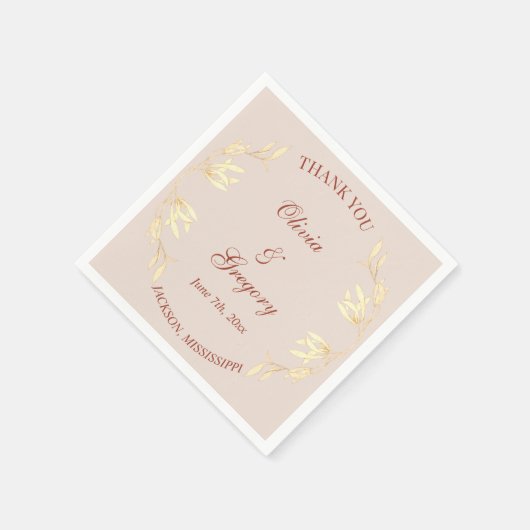 Zeitlose blumengeschichtliche Hochzeit Serviette (Ecke)