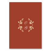 Zeitlose blumengeschichtliche Hochzeit Tischnummer (Rückseite)