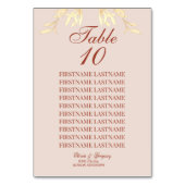 Zeitlose blumengeschichtliche Hochzeit Tischnummer (Vorderseite)