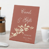 Zeitlose Blumenstrauß Rustikale Karten und Geschen Sockelschild (In SItu)