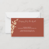 Zeitlose Blumenzucht Rustikales Brautparty Rezept Mitteilungskarte (Vorderseite)