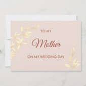 Zeitlose Blüte für meine Mutter an meinem Hochzeit Einladung (Vorderseite)