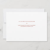 Zeitlose Blüte für meine Mutter an meinem Hochzeit Einladung (Rückseite)