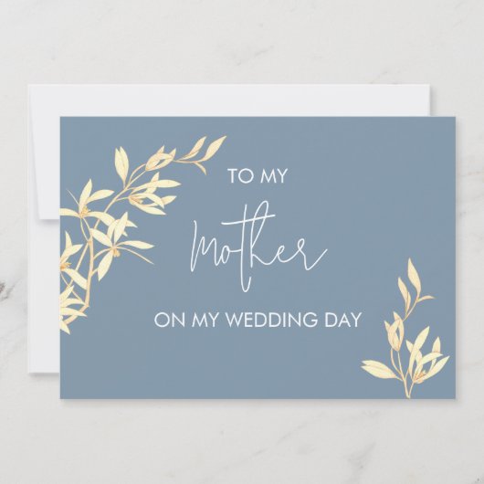 Zeitlose Blüte für meine Mutter an meinem Hochzeit Einladung (Vorderseite)