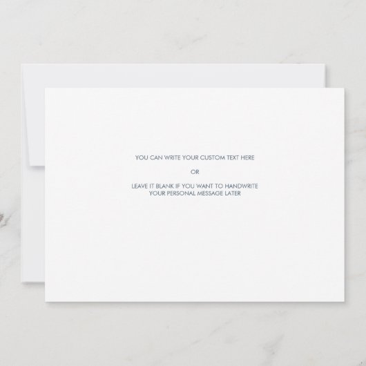 Zeitlose Blüte für meine Mutter an meinem Hochzeit Einladung (Rückseite)