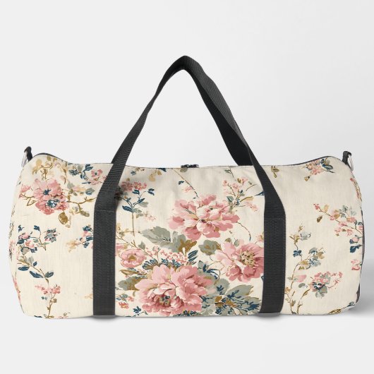 Zeitlose Blüten Reise Duffle Bag (Vorderseite)