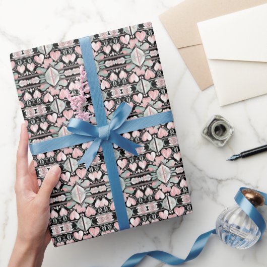 Zeitlose Blüten Valentinstag Wrapper Geschenkpapier (Schenken)