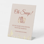 Zeitlose Blütenhochzeit Sockelschild (Vorderseite)