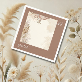 Zeitlose Boho Chic-neutrale Hochzeit Serviette