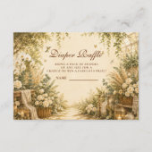 Zeitlose Botanische Boho-Windel-Raffle Begleitkarte (Vorderseite)