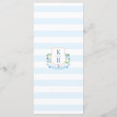 Zeitlose Coastal Monogramm individuelle Ortsnamen Menükarte (Rückseite)