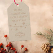 Zeitlose Cream Tan - Weihnachts-Foto-Geschenktaste Geschenkanhänger