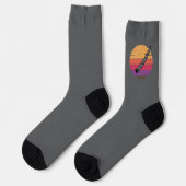 Zeitlose Didgeridoo in Iconic Sunset Socken (Linkes Detail)