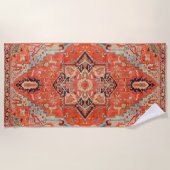 Zeitlose Echos: Heritage Boho Oriental Marokkanisc Strandtuch (Vorderseite)