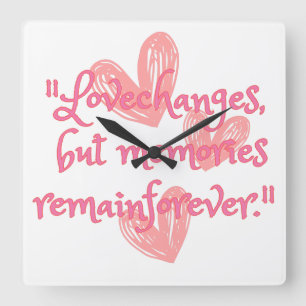 Zeitlose Echos Quadratische Wanduhr