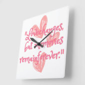 Zeitlose Echos Quadratische Wanduhr (Winkel)