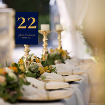 Zeitlose einfache Elegance Navy Blue Gold Hochzeit