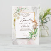 Zeitlose Einladungen für Hochzeiten: Elegante Stil (Stehend Vorderseite)