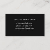 Zeitlose Elegance Business Card Design Glaubwürdig Visitenkarte (Rückseite)
