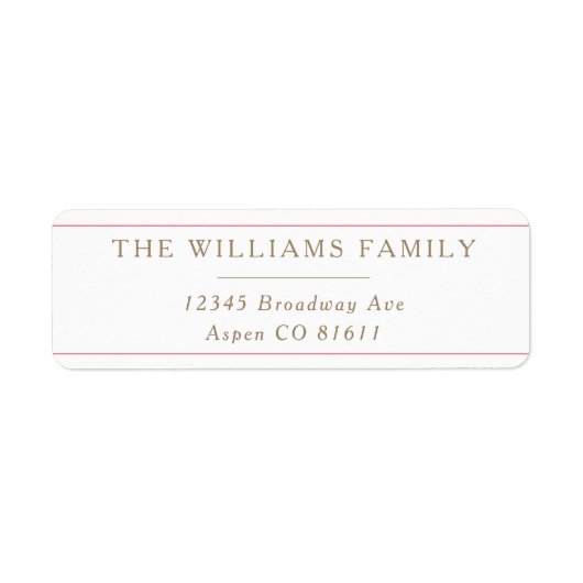 Zeitlose Elegance Classic Rücksendeadresse (Vorne)