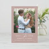 Zeitlose Elegance Dusty Rose Save The Date (Stehend Vorderseite)