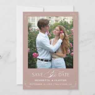 Zeitlose Elegance Dusty Rose Save The Date