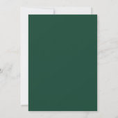 Zeitlose Elegance Emerald Green Wedding Einladung (Rückseite)