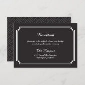 Zeitlose Elegance-Empfang-Karte/-Einschließungskar Begleitkarte (Vorne/Hinten)