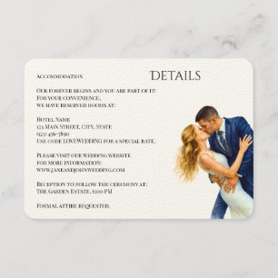 Zeitlose Elegance Hochzeit Golden Romance Paar Begleitkarte