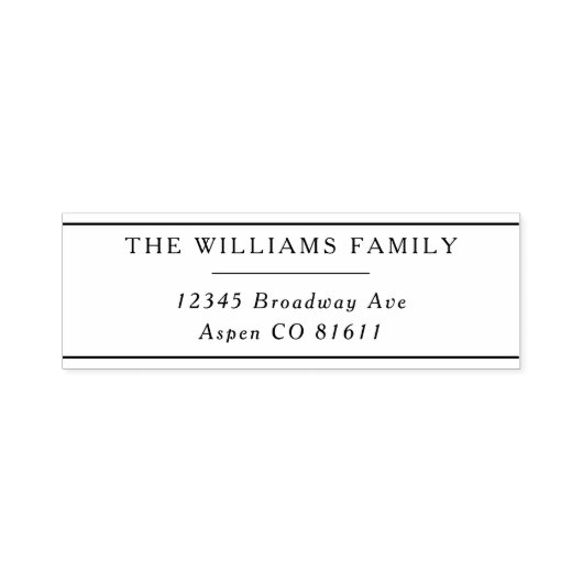 Zeitlose Elegance Klassische Rücksendeadresse Permastempel (Design)