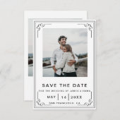 Zeitlose Elegance passt Ihre moderne Hochzeit an Einladung (Vorne/Hinten)