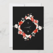 Zeitlose Elegance Romantische Rose Hochzeit Einladung (Rückseite)