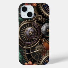 Zeitlose Elegance Steampunk Floral Mechanics Case-Mate iPhone Hülle