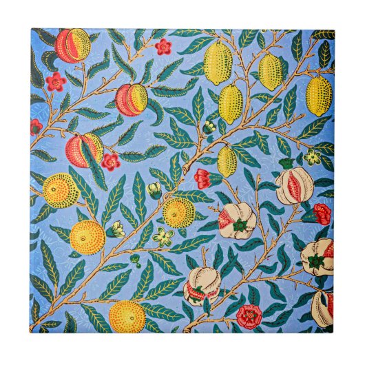 Zeitlose Elegance: William Morris's Vier Früchte Fliese (Vorderseite)