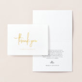 Zeitlose Elegant Wedding Vielen Dank Folienkarte (Anzeige)