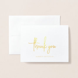 Zeitlose Elegant Wedding Vielen Dank Folienkarte