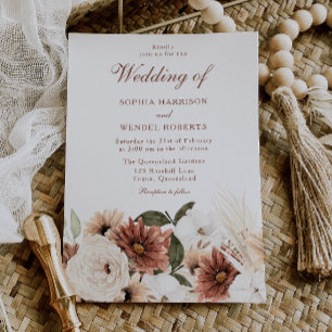 Zeitlose elegante Boho-Hochzeit Einladung