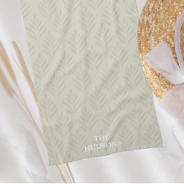 Zeitlose elegante botanische Gewohnheit des Oliven Geschirrtuch