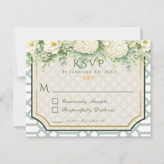 Zeitlose & Elegante Gartenparty RSVP Karte